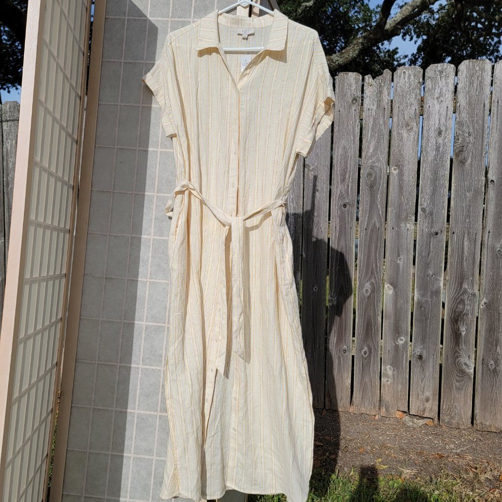 Loft Outlet linen/viscose shirt dress